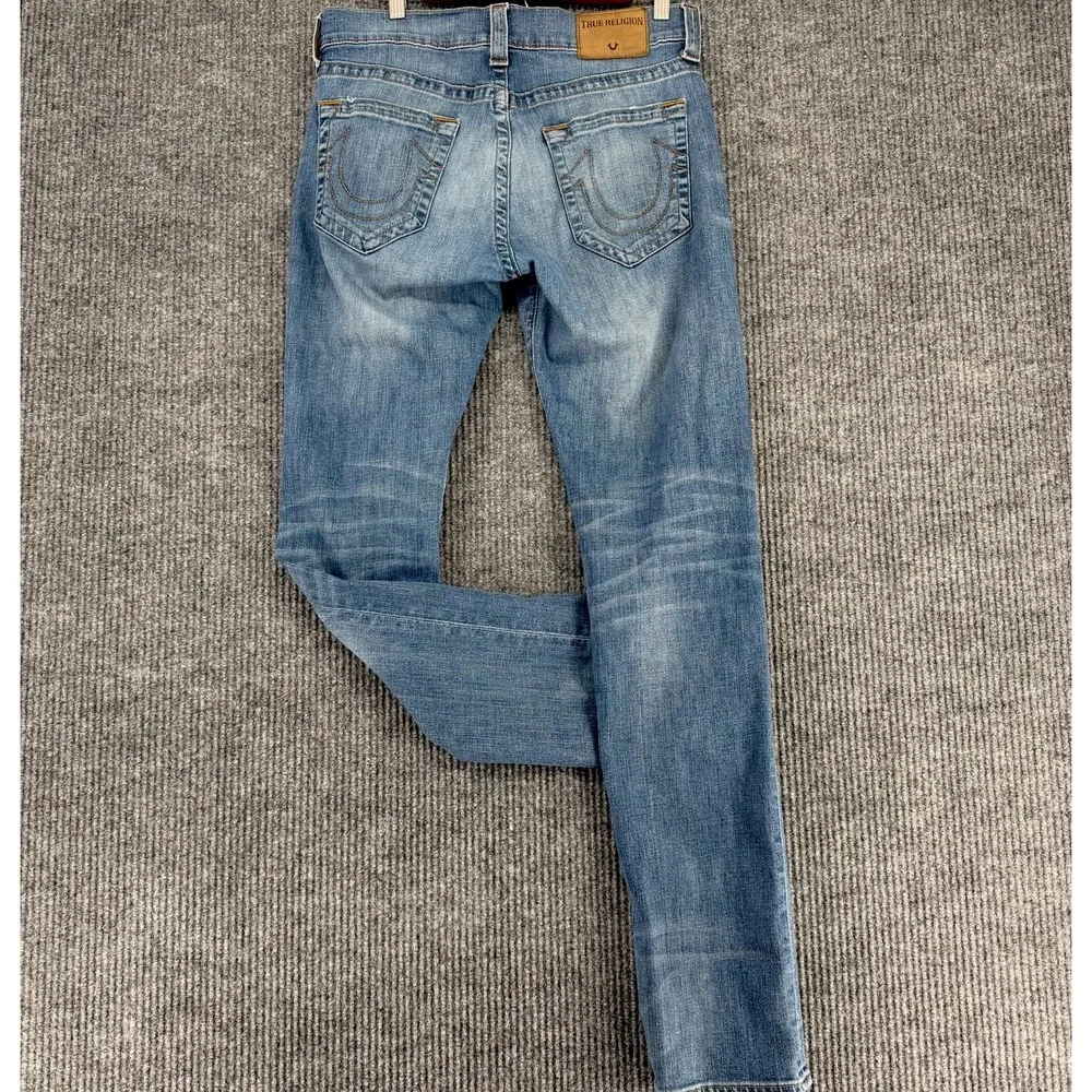 True‎ Religion Geno relaxed slim jeans 31 medium y2k biker distressed denim